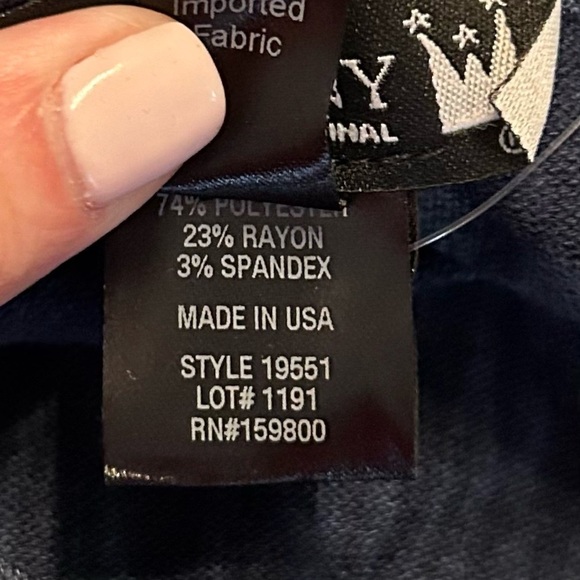 NWT Anthony Originals Poncho Knit Sweater Top Women’s SZ M/L in Blue Tonal Print - Picture 8 of 9